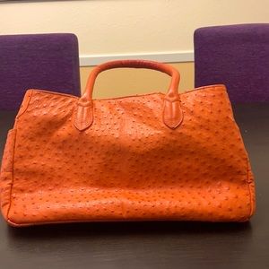 Barfield collection ostrich tote, slightly used